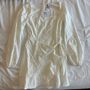 Princess Polly white long sleeve dress